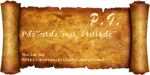 Pöstényi Ildikó névjegykártya